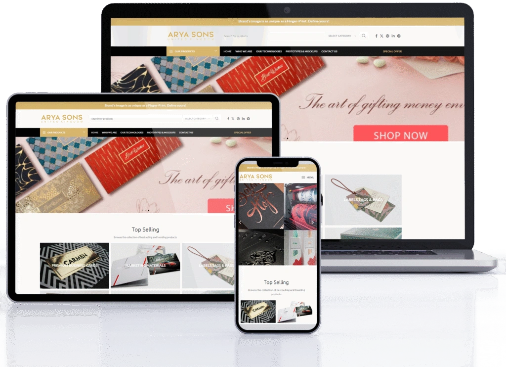 Creative studio website design