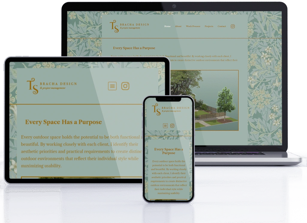 Landscape designer portfolio website