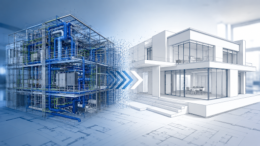 BIM and SketchUp model interoperability workflow showing Revit coordination for AEC clients