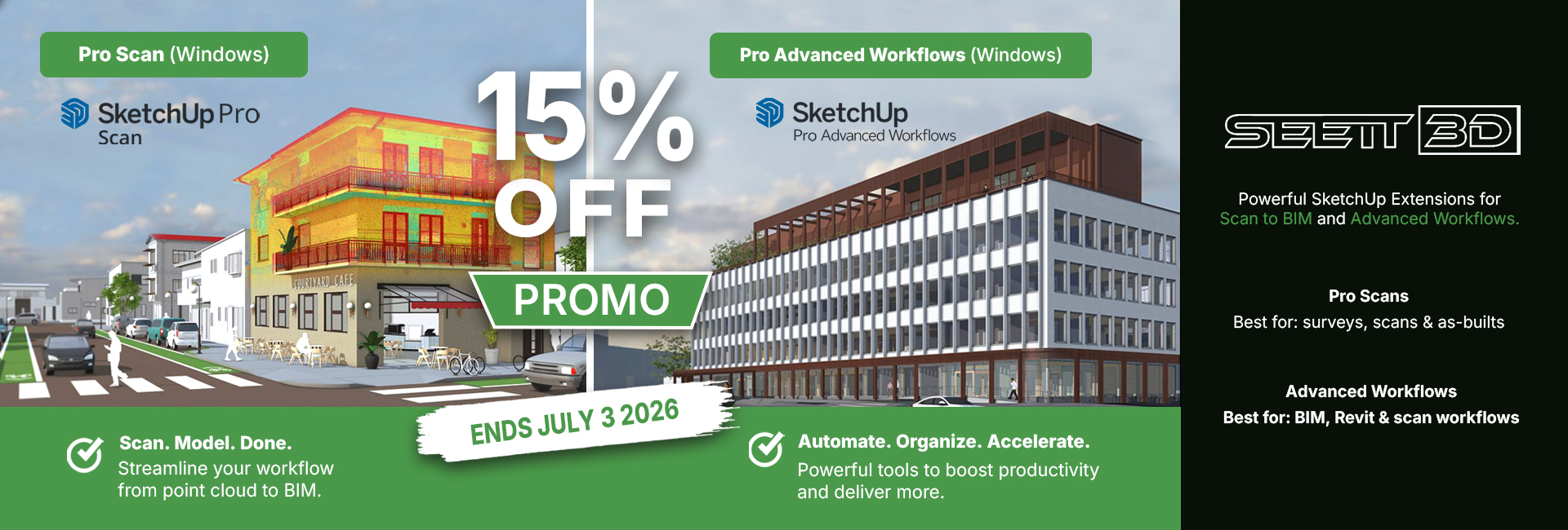 Sketchup pro scan and Advanced offer